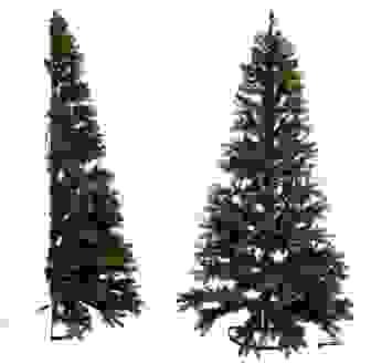 Halber Weihnachtsbaum für die Wand mit Beleuchtung (225 cm)