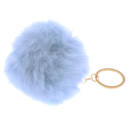 Pom Poms Plüsch Bommel Schlüsselanhänger Pompom Hell Blau