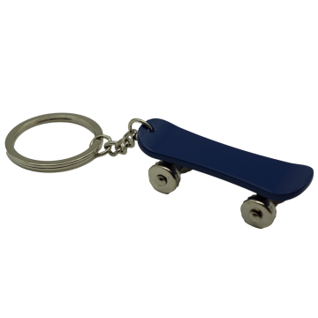 Skateboard Schlüsselanhänger aus Metall Taschenanhänger Fingerskateboard Blau