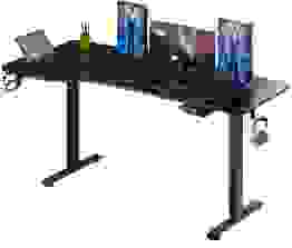 Höhenverstellbarer Schreibtisch Schwarz 160x75x73-118cm