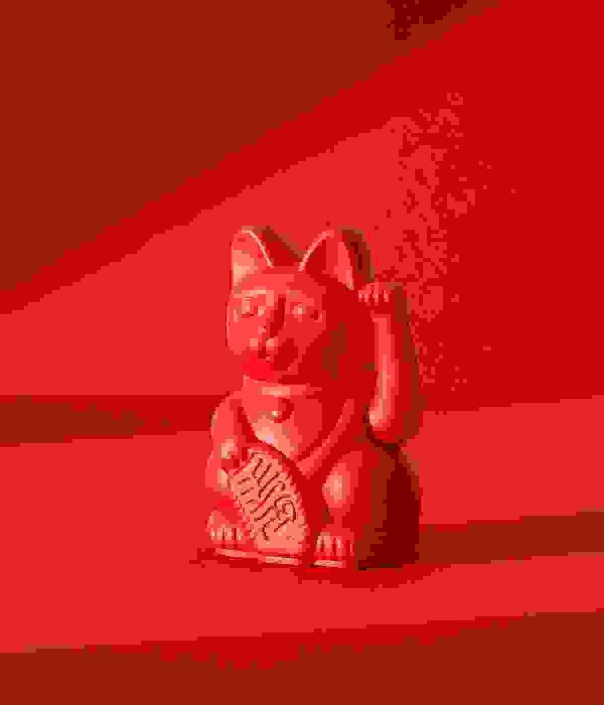 Winkekatze Lucky Cat Mini Red