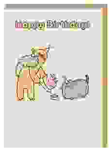 Happy Birthday Sloth Pusheen Grußkarte