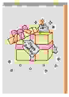 Happy Birthday Present With Tag Pusheen Grußkarte