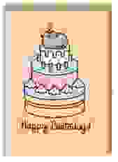 Happy Birthday Cake Pusheen Grußkarte