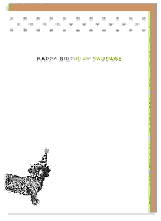 Mono Happy Birthday Sausage Grußkarte