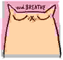 Breathe Cat Post-It Notes