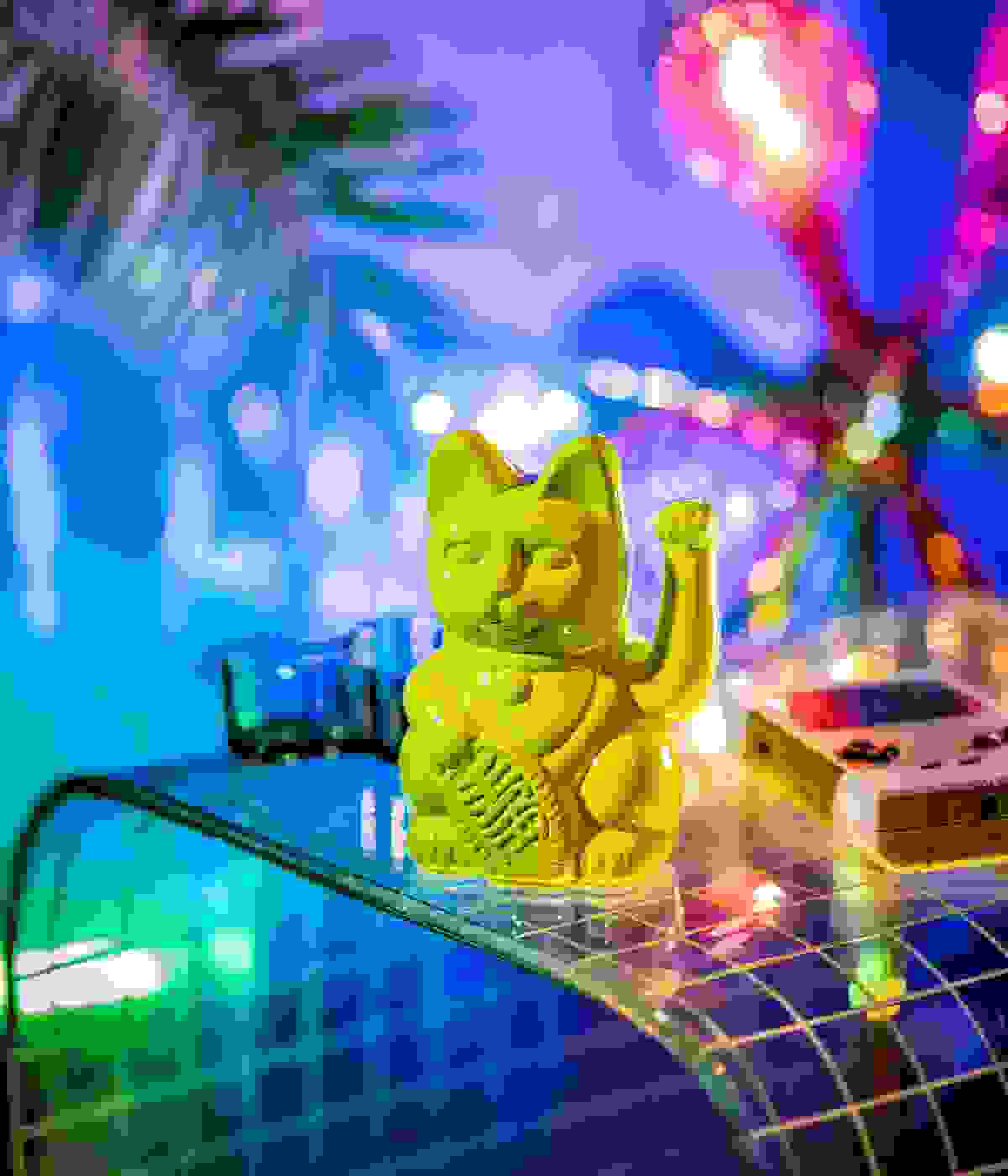 Winkekatze Lucky Cat Classic Glossy Yellow