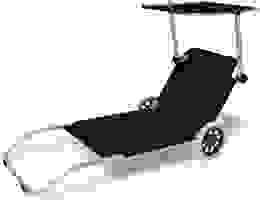 Casaria Lounger Mobile Kreta Anthrazit Aluminium mit 2 Rädern