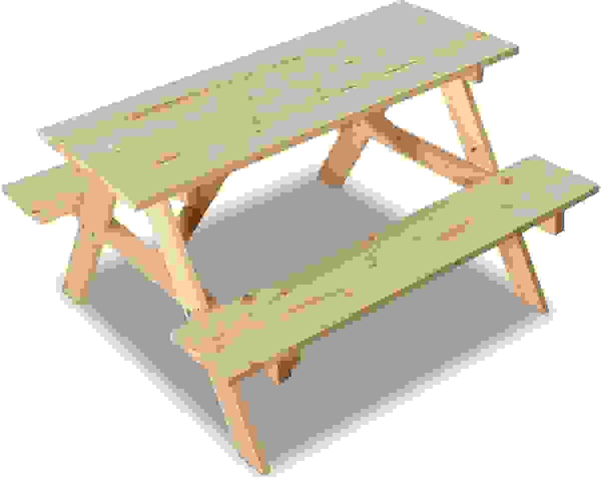 Spielzeuge Picknick-Tisch für Kinder - 50x80x89 cm