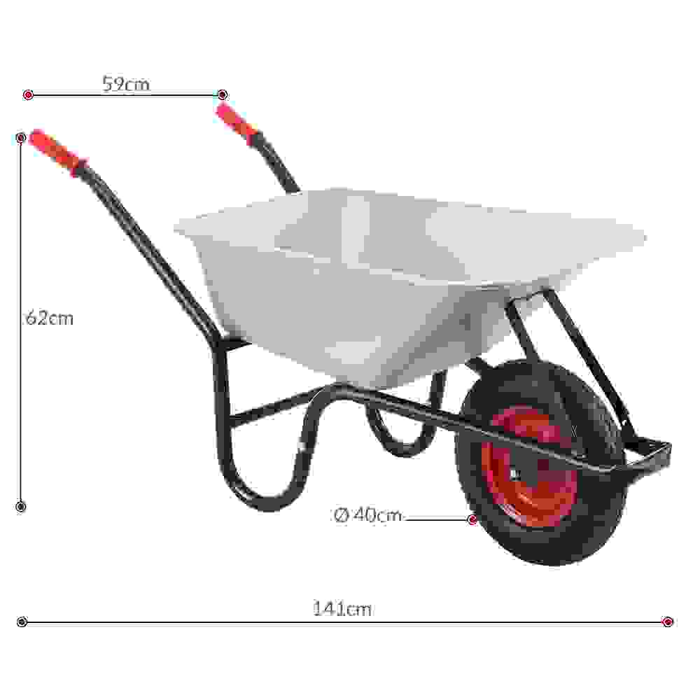 Gardebuk Schubkarre - Verzinkt - Mit Luftreifen - 100kg