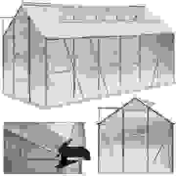 Deubois Aluminium-Gewächshaus 11,73 m³, mit 4 Oberlichtern