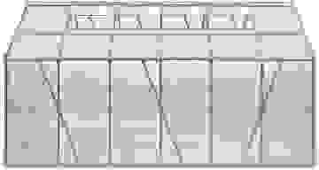 Deubois Aluminium-Gewächshaus 11,73 m³, mit 4 Oberlichtern