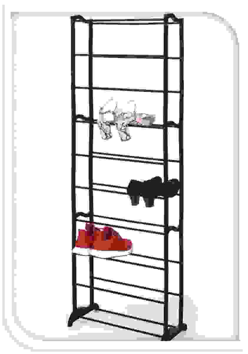 Aufbewahrungslösungen Schuhregal - 10 Lagen - Schwarz - Metall