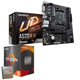 Aufrüst-Kit: GIGABYTE A520M H - AMD Ryzen 5 5600G 6x 3.90 GHz - AMD Radeon Gr...