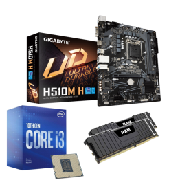 Aufrüst-Kit: GIGABYTE H510M H - Intel Core i3-10100, 4x 3.60GHz - 8 GB DDR4