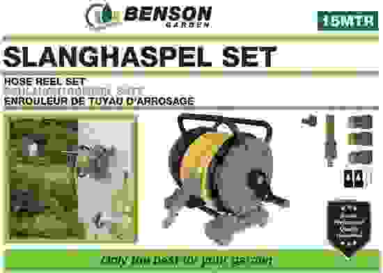 Benson Schlauchaufroller-Set - 2-in-1 - 15 Meter Schlauch