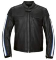 BMW Schwabing Motorradjacke Herren (schwarz / blauer Streifen) Farbe: Blau Größe: M