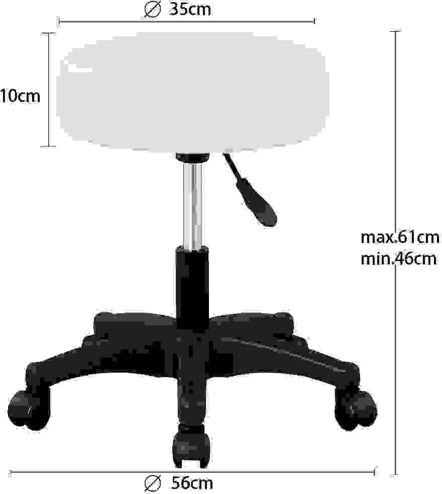 Casa Rollhocker Arbeitshocker - drehbar und verstellbar