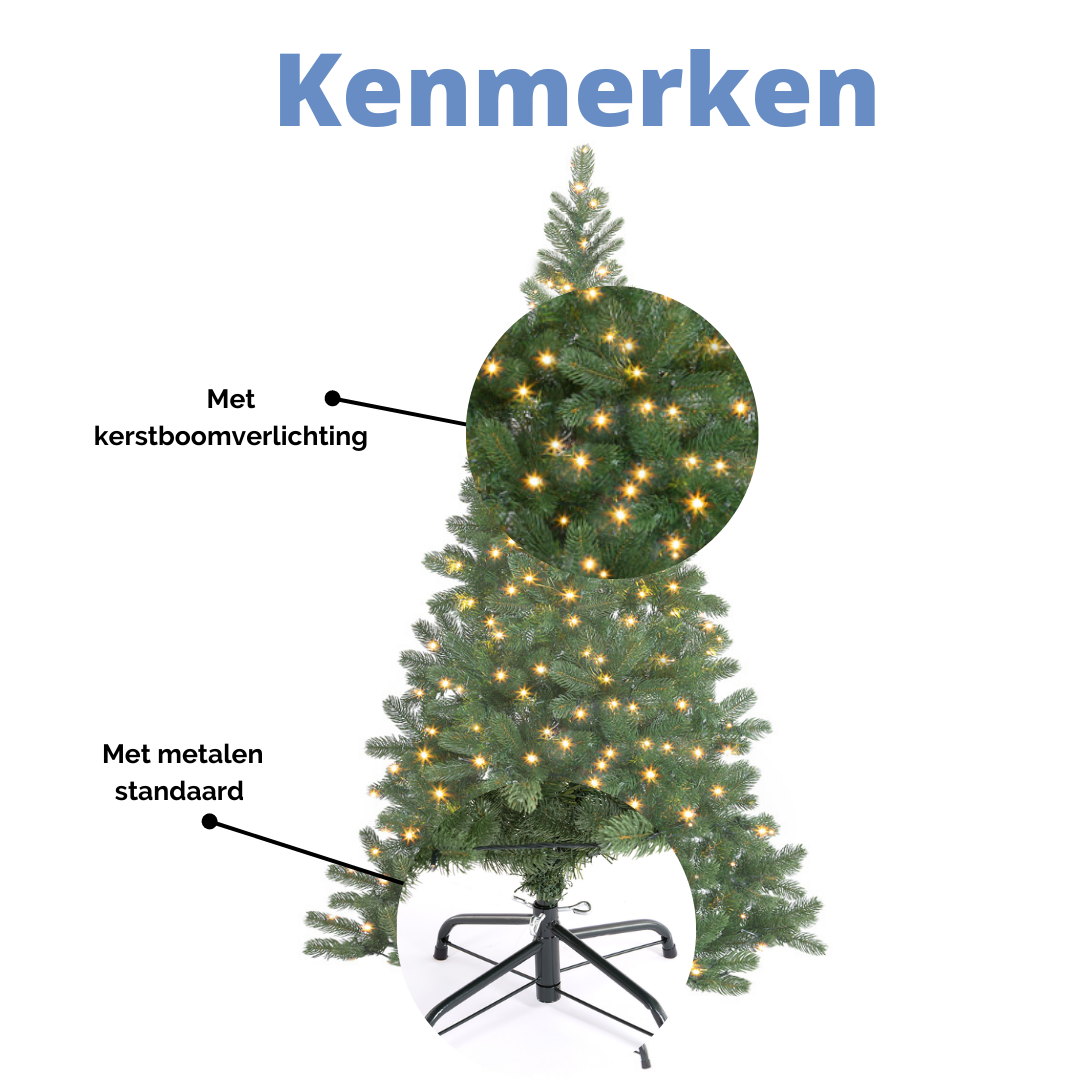 Casaria Künstlicher Weihnachtsbaum/Weihnachtsbaum - 140cm inkl. Weihnachtsbaumbeleuchtung MIT Perel Smart Home Wifi Plug für drinnen