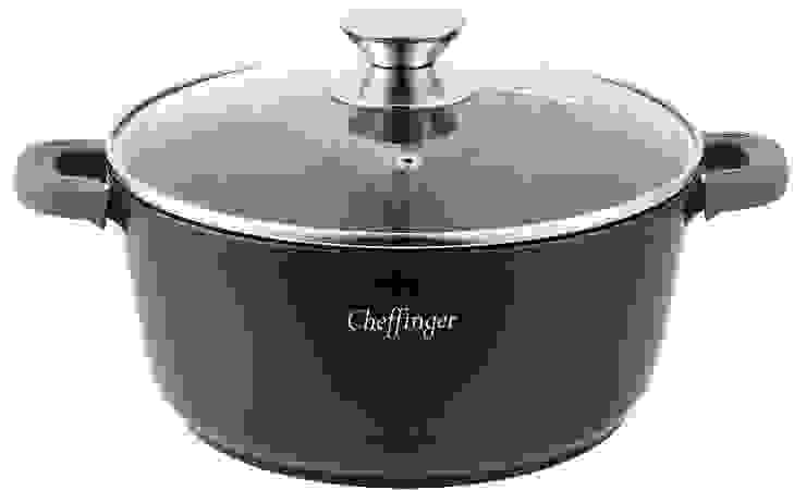 Cheffinger Kasserolle/Tiefe Pfanne mit Deckel - 20cm - 2.5L