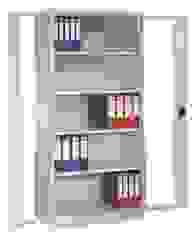 CP Stahlschrank 8920-055/1040-80 lichtgrau, Acrylglas 93,0 x 40,0 x 195,0 cm, aufgebaut