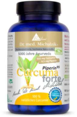 Curcuma Piperin forte | 555 mg Curcuma longa-Extrakt | 90 Kapseln | Dr. med. Michalzik