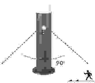 DBA Außenbeleuchtung - Wandleuchte - Außenbeleuchtung - Edelstahl - Mit Sensor -48 x 12 cm - Anthrazit