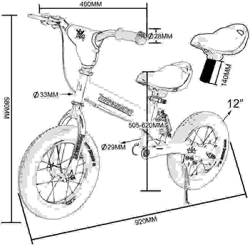 DBA Balance Fahrrad mit Federung rosa