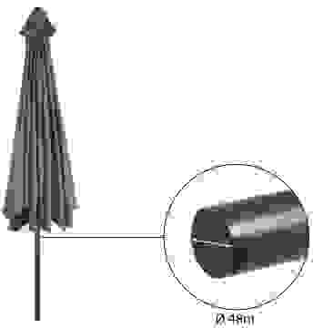 Detex Sonnenschirm Maui Anthrazit 330cm