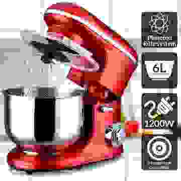 Deuba Küchenmaschine Elegance Rot 1200W 6L