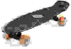 Deuba Skateboard mit LED Lichtern - Schwarz & Orange - 57 cm