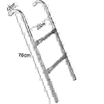 Deuba Trampolinstufen 76 cm / 2 Metallstufen