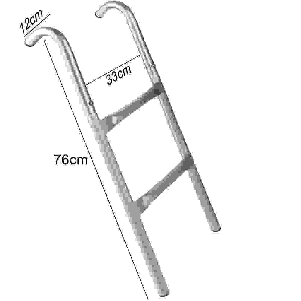 Deuba Trampolinstufen 76 cm / 2 Metallstufen