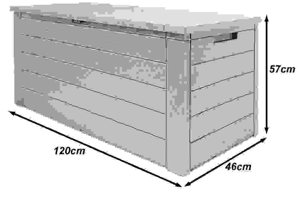 Deubois Luxury Aufbewahrungsbox - Grau - 120x46x57cm- Kunststoff