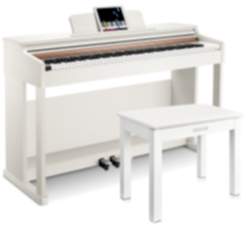 Donner DDP-100 Home Digitalpiano mit 88 Tasten Piano Keyboard Set - Weiß / Piano + Weißer Klavierhocker