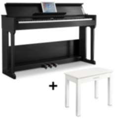 Donner DDP-90 Home Digitalpiano mit 88 Tasten - Piano + Weißer Klavierhocker