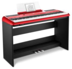 Donner SE-1 Digitalpiano mit 88 Tasten in voller Gewichtung - Rot / Piano