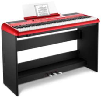 Donner SE-1 Digitalpiano mit 88 Tasten in voller Gewichtung - Rot / Piano