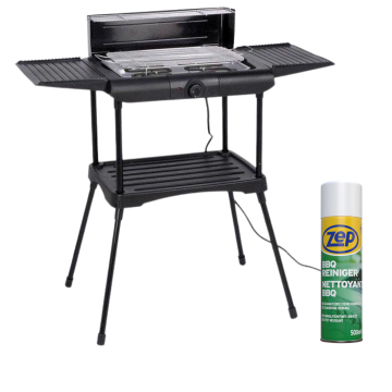 Excellent Electrics Elektrogrill mit FREE ZEP BBQ Cleaner - 500 ml - Grillfläche 36x24 cm - 2000 Watt - Schwarz