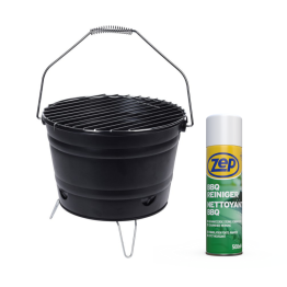 Fertig! Grilleimer mit ZEP BBQ-Reiniger - 27 cm - Schwarz - 500 ml