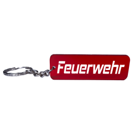 Feuerwehr Schlüsselanhänger in rot weiß