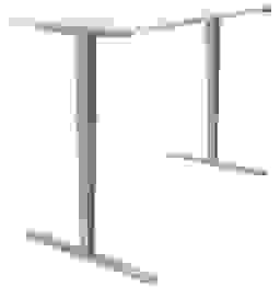 fm Sidney elektrisch höhenverstellbarer Schreibtisch weiß rechteckig, T-Fuß-Gestell silber 160,0 x 80,0 cm