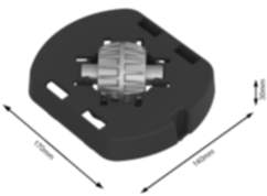 Fussadapter m. Rollen für Box 45l ALBRIS