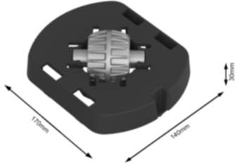 Fussadapter m. Rollen für Box 45l ALBRIS