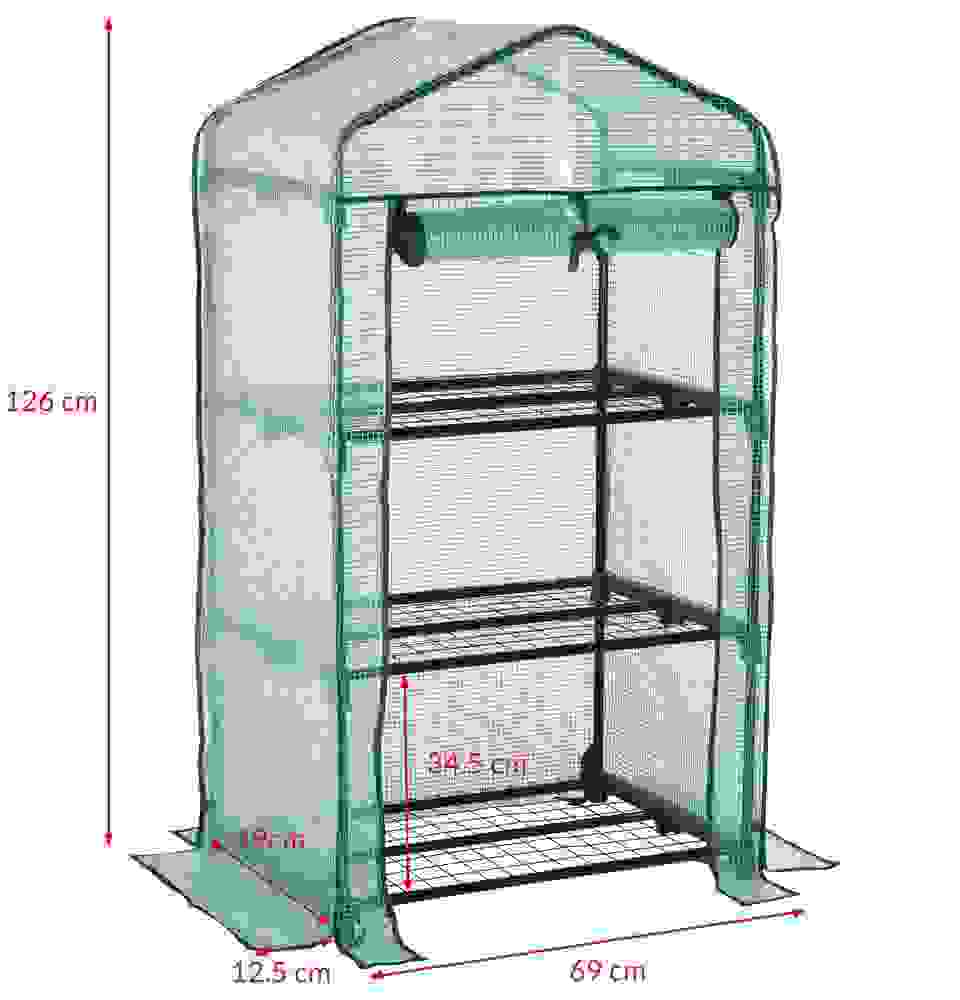 Gardebruk Poly-Gewächshaus 126x49x69cm