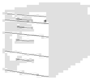 HAMMERBACHER Mirakel Rollcontainer weiß 4 Auszüge 42,8 x 80,0 x 51,2 cm