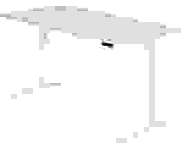 HAMMERBACHER XBHM2E elektrisch höhenverstellbarer Schreibtisch weiß rechteckig, C-Fuß-Gestell weiß 200,0 x 100,0 cm