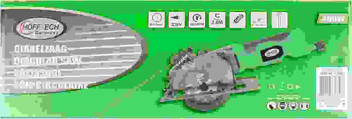 Hofftech Compact Handkreissäge - 480 Watt - Ø 115 mm Sägeblatt - 220 Volt