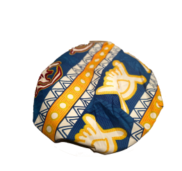 Kente Print Bonnet / Schlafhaube mit Satin-Innenfutter