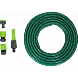 Kinzo Gartenschlauch - 15 Meter - Inkl. Düse und Anschlüsse